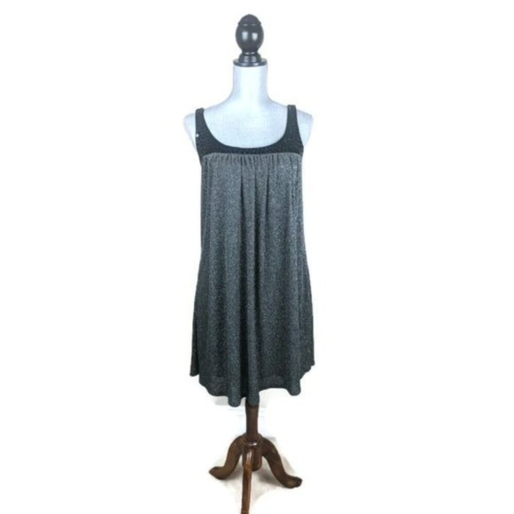 Max And Cleo Dress Womens S Black Silver Slip On‎ Shift Pockets Date Night Out